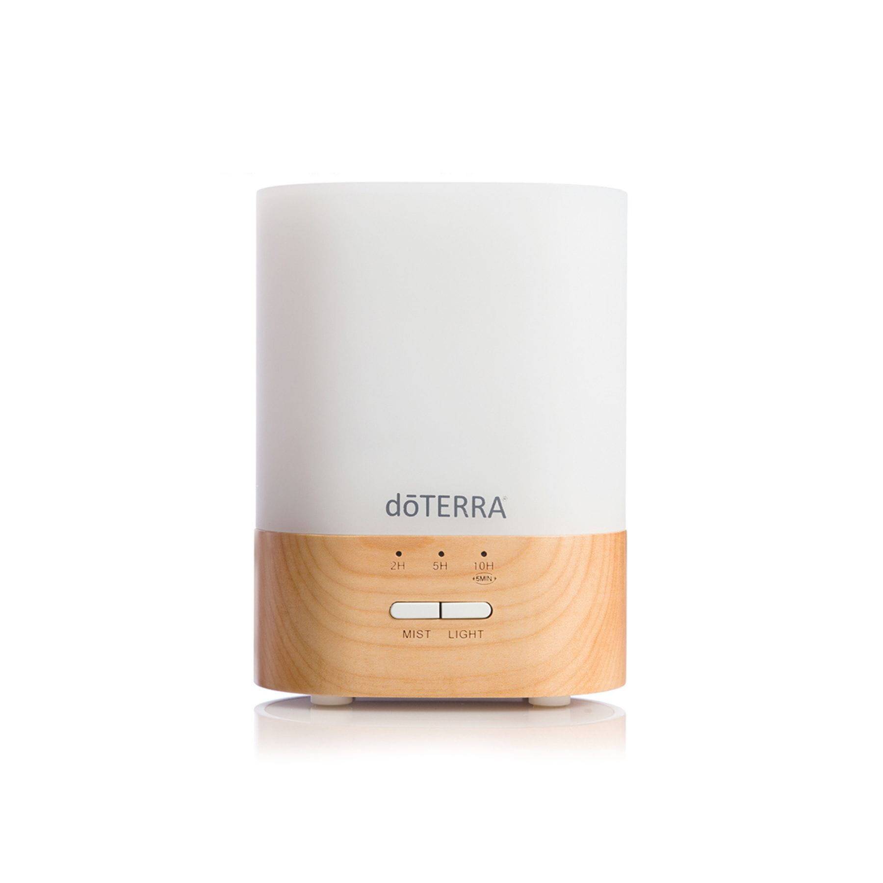 Difusor dōTERRA Lumo branco com base amadeirada
